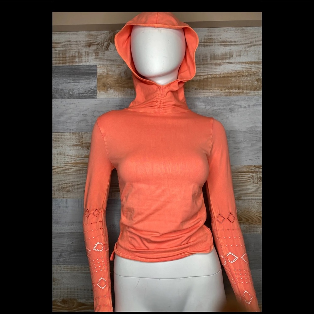 Free People  Good Karma Hoodie washed peach size XS/S